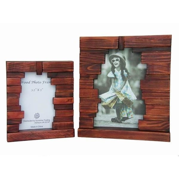 Sunshine Trading Sunshine Trading ST-09-7 Handmade Wood Photo Frame - 5 x 7 Inch - ST-09-7