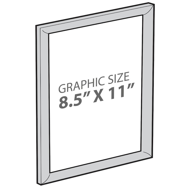 Azar Displays Wall Mount Plastic Snap Poster Frame 8.5'' x 11'' Portrait/Landscape Sign Holder Frame, 4PK - 300336-BLK-4PK