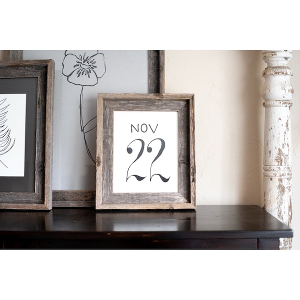 Barnwoodusa Rustic Signature Reclaimed 18x24 Picture Frame (Nat. Weathered Gray) - 672713210801
