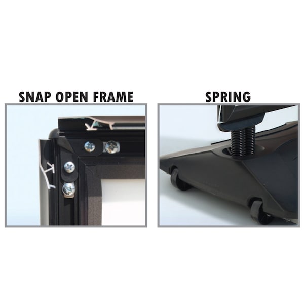 Azar Displays Large Indoor/Outdoor Weighted Aluminum Two Sided Sidewalk Frame and Curb Sign Holder 30''W X 40''H - 300248