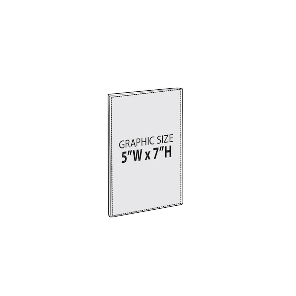 Azar Displays Clear Acrylic Wall Artwork and Photo Frame with Tape 5'' W x 7'' H Portrait / Vertical, 2PK - 122027-GS-2PK