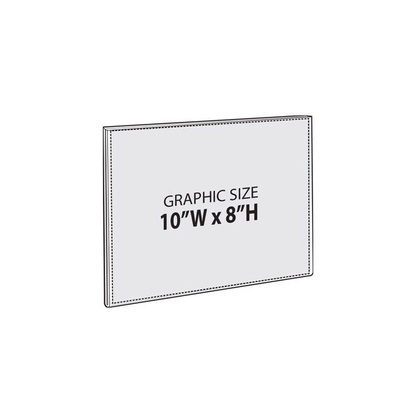 Azar Displays Clear Acrylic Wall Artwork and Photo Frame with Tape 10'' W x 8'' H Landscape/Horizontal, 2PK - 122026-GS-2PK