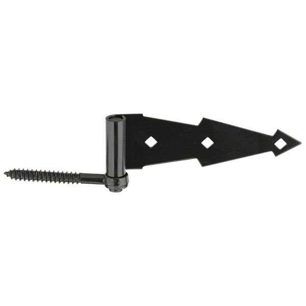 National National Hardware 7 in. L Black Steel Ornamental Screw Hook Strap Hinge 1 pk - N165-464