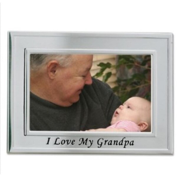 Blueprints Brushed Metal 4x6 I Love My Grandpa Picture Frame - Sentiments Collection - BL628533