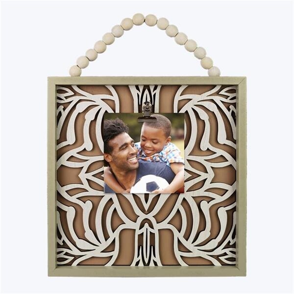 Youngs Wood Boxed Photo Clip with Blessing Bead Hanger - 10799