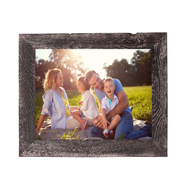 Homeroots 22 x 28 in. Rustic Farmhouse Rustic Black Wood Picture Frame - 386543