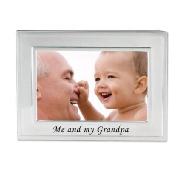 Lawrence Frames Lawrence Frames 506764 Lawrence Frames Me and My Grandpa Silver Plated 6x4 Picture Frame - Me And My Grandpa Design - 506764