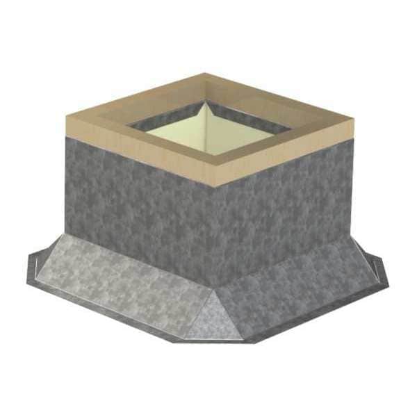Soler & Palau Roof Curb, Galv, 12", High, WDT, 26-1/2" sq. - 92612221