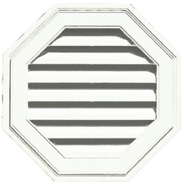Builders Edge Builders Edge 120012222123 22 in. Octagon Gable Vent - White - 898593