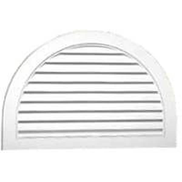 Duraflo Duraflo 626095-00 Gable Vent, 17-1/4 in L x 28-1/2 in W Rough Opening, Vinyl, White - 626095-00
