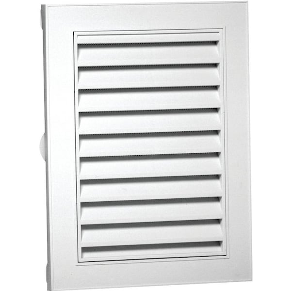 Duraflo Duraflo 626075-00 Gable Vent, 18-1/4 in L x 12-1/2 in W Rough Opening, Polypropylene, White - 626075-00
