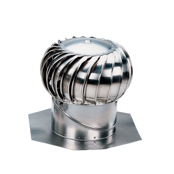Air Vent Air Vent 17.8 in. H X 20 in. W X 20 in. L X 12 in. D Mill Aluminum Brace Turbine - TIBS0000