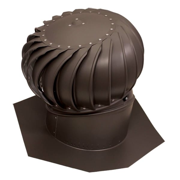 Air Vent Air Vent Air Hawk 18.4 in. H X 12 in. D Brown Aluminum Turbine and Base - TIBS0800