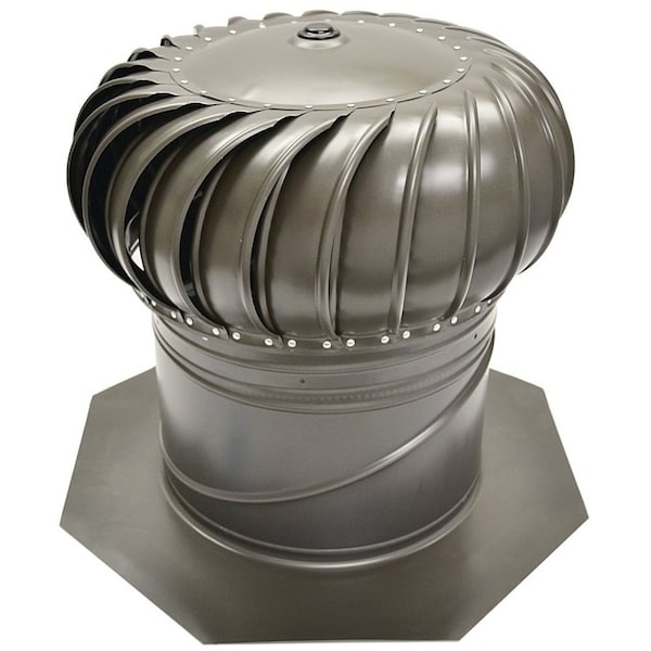 Master Flow Master Flow AIC14WW Rotary Turbine Ventilator, Aluminum, Weathered Wood - AIC14WW