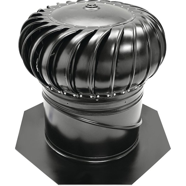 Master Flow Master Flow GIC12BL Rotary Turbine Ventilator, Steel, Black - GIC12BL