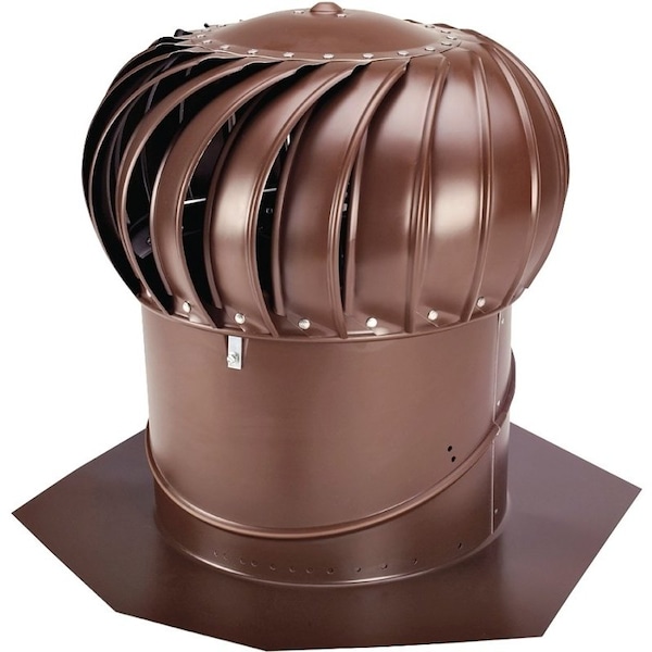 Lomanco LOMANCO Whirlybird BIB14BR Turbine Ventilator, 110 mph, Aluminum, Brown - BIB14BR