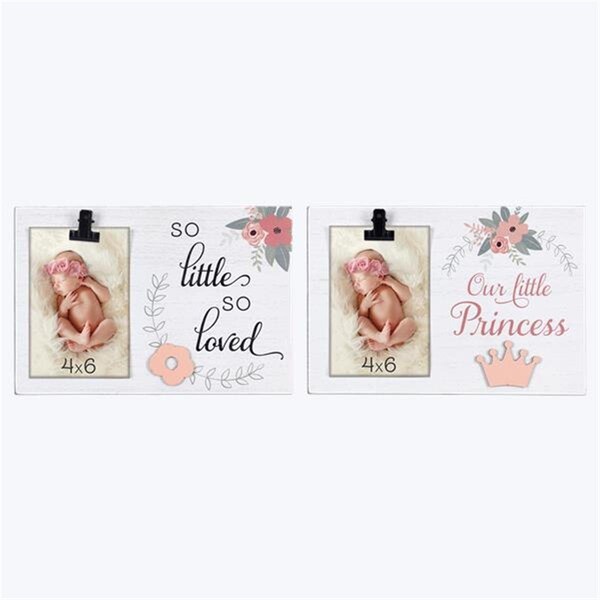 Youngs 4 x 6 in. Wood Baby Picture Clip, Assorted Color - 2 Piece - 11331