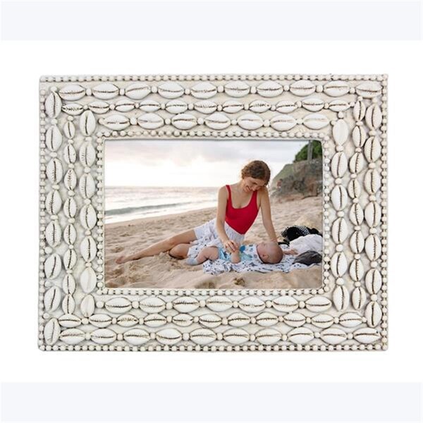 Youngs 4 x 6 in. Resin Seashell Photo Frame - 62130