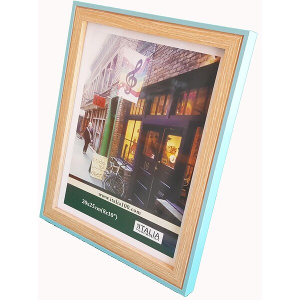 Italia 8 x 10 in. 2 Tone Medium Density Fiberboard Photo Frame Turquoise - Large, 3PK - 81046