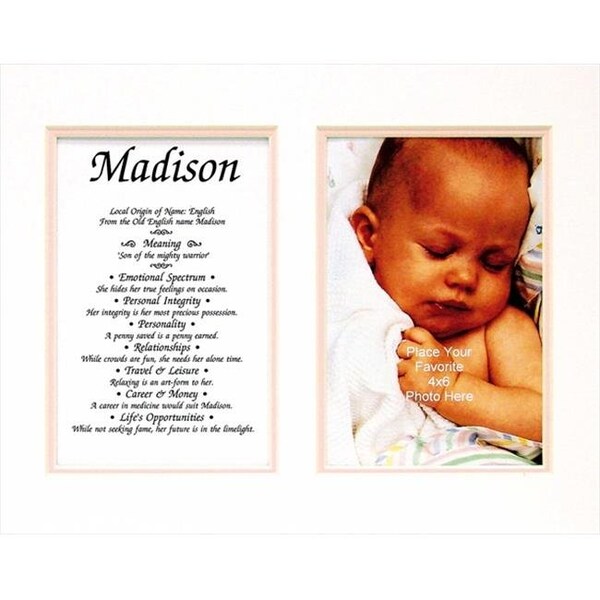Tpwmsemd Townsend FN02Delaney Personalized Matted Frame With The Name & Its Meaning - Delaney - FN02DELANEY