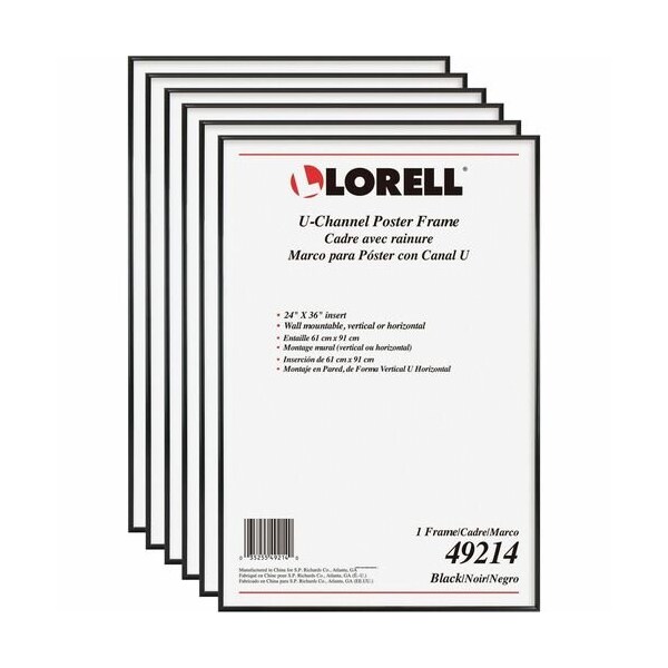 Lorell Frame, Poster, Wall Display Only, 24inWx36inH, Black, 6PK - LLR49214CT