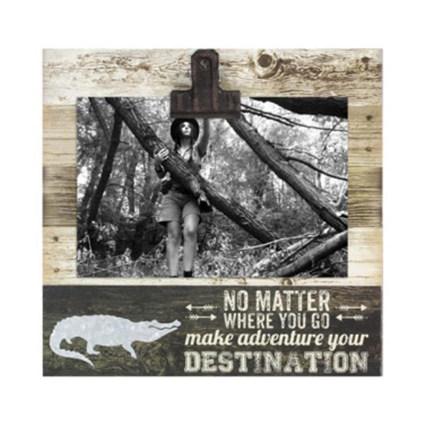 Youngs 4 x 6 in. Wood Alligator Picture Clip - 17994