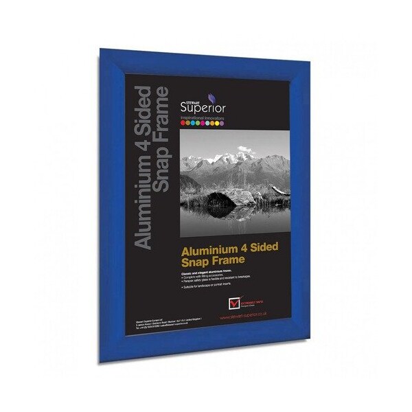 Seco Frame, Mitred, Snap, Aluminum, 1in Profile, 11inx17in, Blue - SSCSN1117BLUE