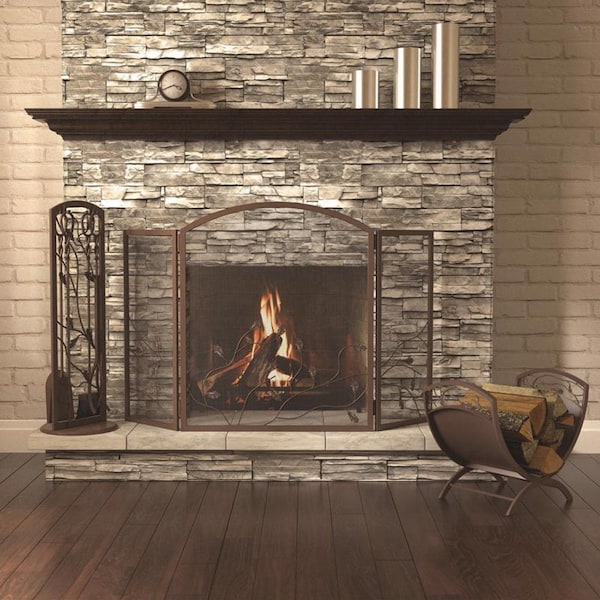 Panacea Panacea Colonial Brown Powder Coated Metal Log Rack - 15915