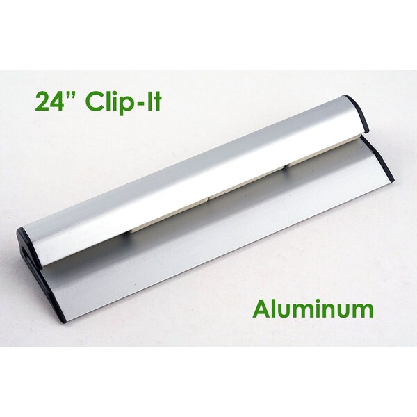 Electriduct Clip-It Strip 24" Magnetic Note and Paper Holder- Aluminum - HM-CSA-24
