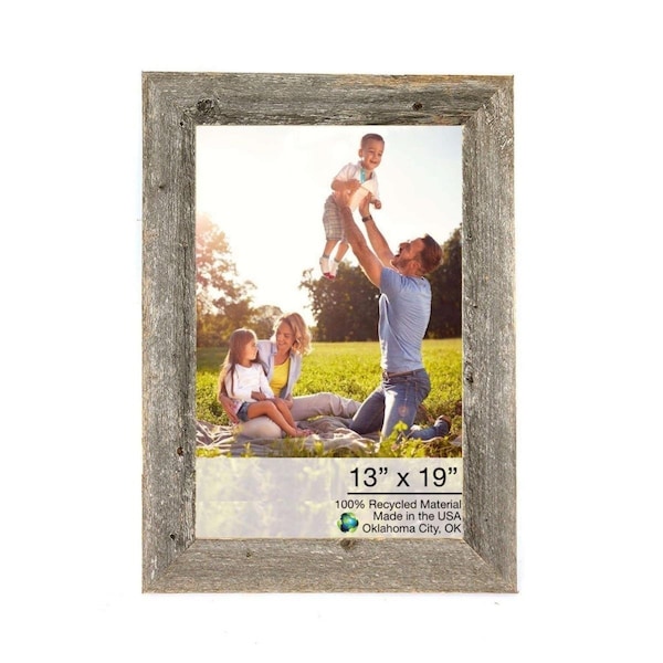 Palacedesigns 17 x 22 in. Natural Weathered Grey Picture Frame - PA3672883
