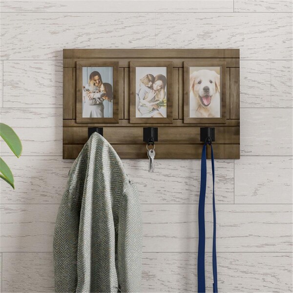 Lavish Home Lavish Home Wall Picture Collage with 3 Hanging Hooks - 4 x 6 in. - 80-WALLP-2