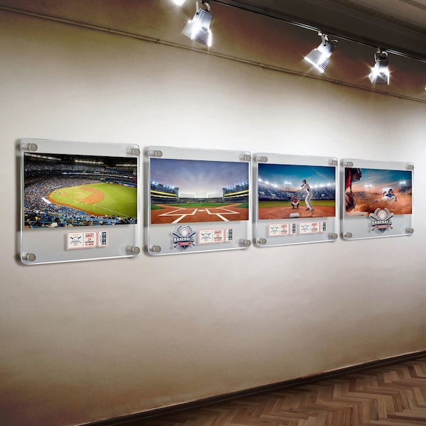 Azar Displays Gallery Wall Set of Four Floating Frames with Stand Off Caps: Overall Frame Size: 20in. x 20in. - 105520-GLD