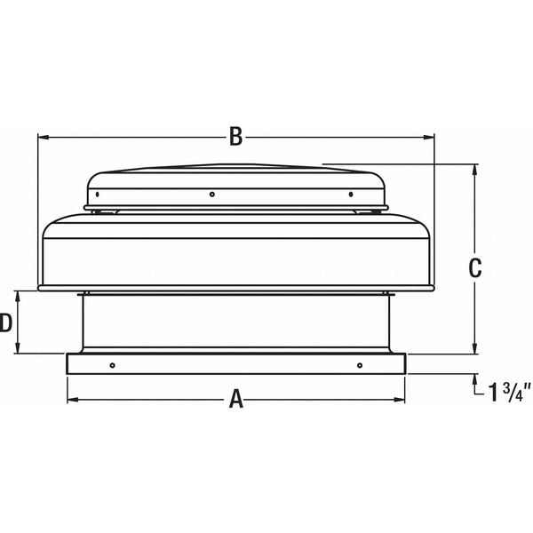 Dayton Axial Downblast Roof Exhaust Fan W/ Drive Pack, 550 cfm, 1/8 HP, 115V, 10 in Blade Dia - 4YC86