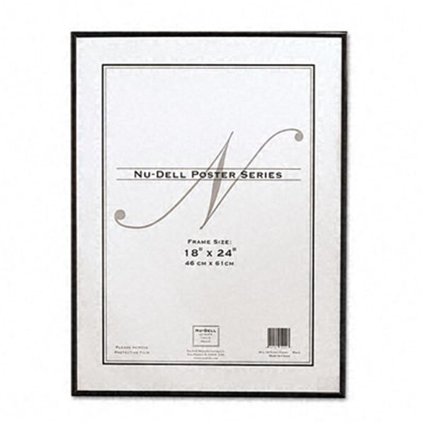 Nudell Nu-Dell 31222 Metal Poster Frame  Plastic Face  18 x 24  Black - 31222