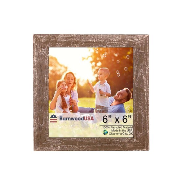 Barnwoodusa Rustic Farmhouse Reclaimed 6x6 Picture Frame (Espresso) - 672713219217