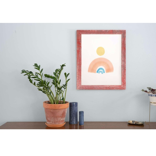 Barnwoodusa Rustic Farmhouse Reclaimed 11x17 Picture Frame (Rustic Red) - 672713218791