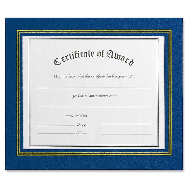 Nudell Frame, Leatherette, Plastic Face, 8-1/2"x11", 2/PK, Blue PK - NUD21201