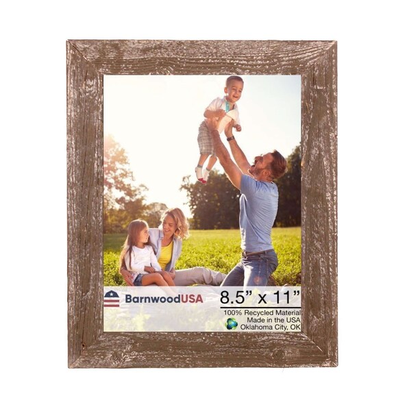 Barnwoodusa Rustic Farmhouse Reclaimed 8.5x11 Picture Frame (Espresso) - 672713219606