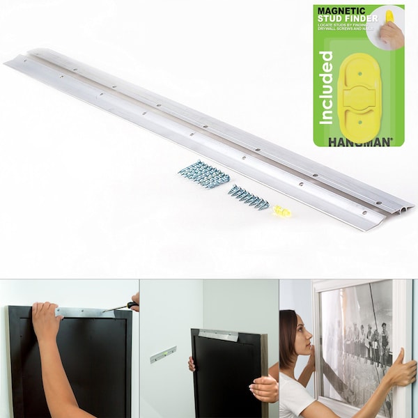 Electriduct HD 30" Hanger w/ Security Lock and Stud Finder- Aluminum - HM-30DS-SL