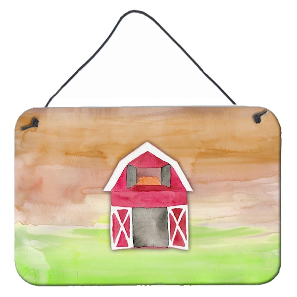 Carolines Treasures Barn Watercolor Wall or Door Hanging Prints - BB7409DS812