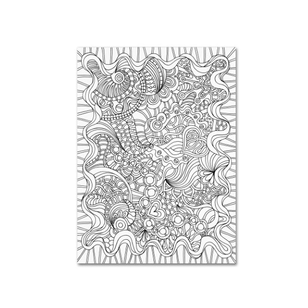 Trademark Fine Art Kathy G. Ahrens 'Mixed Coloring Book 43' Canvas Art, 35x47 - ALI3468-C3547GG