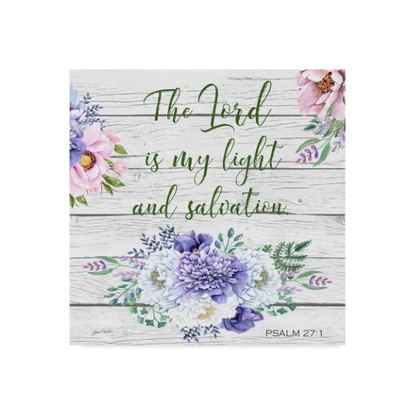 Trademark Fine Art Jean Plout 'Garden Florals Bible Verse 3' Canvas Art, 18x18 - ALI37211-C1818GG