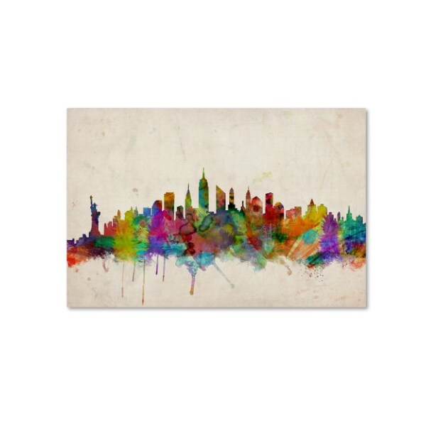 Trademark Fine Art Michael Tompsett 'New York Skyline' Canvas Art, 26x40 - MT0187-C2640GG