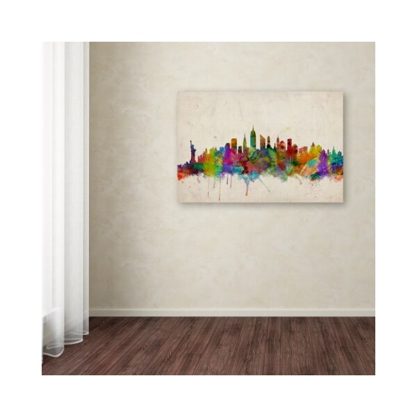 Trademark Fine Art Michael Tompsett 'New York Skyline' Canvas Art, 26x40 - MT0187-C2640GG