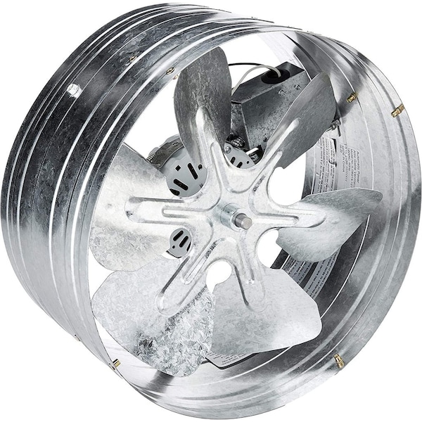 Iliving Automatic 14 in. Gable Mount Attic Ventilator Fan with Adjustable Thermostat, 3.10 Amps - ILG8G14-12T