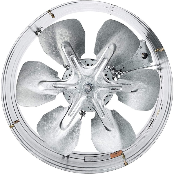 Iliving Automatic 14 in. Gable Mount Attic Ventilator Fan with Adjustable Thermostat, 3.10 Amps - ILG8G14-12T