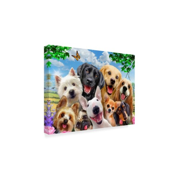 Trademark Fine Art Howard Robinson 'Happy Dogs' Canvas Art, 18x24 - ALI24004-C1824GG