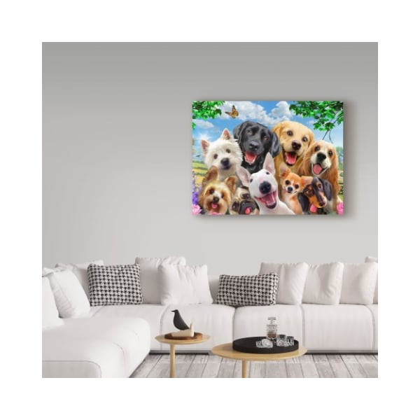 Trademark Fine Art Howard Robinson 'Happy Dogs' Canvas Art, 18x24 - ALI24004-C1824GG