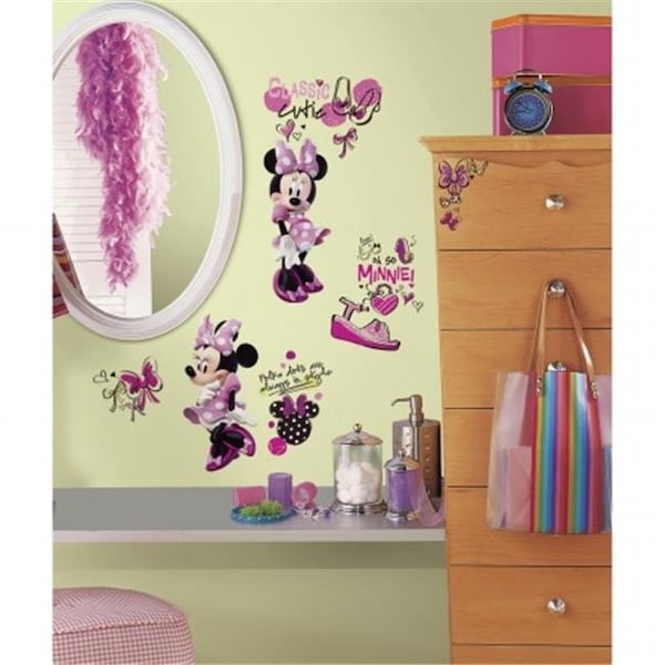 Roommates Room Mates RMK2554SCS Mickey And Friends Minnie Fashionista Peel And Stick Wall Decals - RMK2554SCS