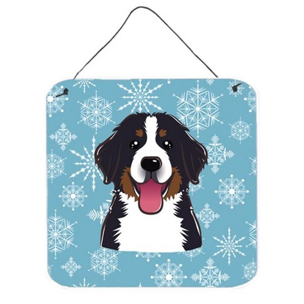 Jensendistributionservices Snowflake Bernese Mountain Dog Wall and Door Hanging Prints - MI1718285